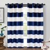 image:imageDriftAway Black Striped Room Darkening Curtains Horizontal Stripe Classic Grommet Drapes for Bedroom Living Room Kitchen Thermal Insulated Window Panels for Holidays DailyNavy and White