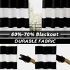 image:imageDriftAway Black Striped Room Darkening Curtains Horizontal Stripe Classic Grommet Drapes for Bedroom Living Room Kitchen Thermal Insulated Window Panels for Holidays DailyBlack and White
