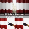 image:imageDriftAway Black Striped Room Darkening Curtains Horizontal Stripe Classic Grommet Drapes for Bedroom Living Room Kitchen Thermal Insulated Window Panels for Holidays DailyRed and White