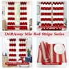 image:imageDriftAway Black Striped Room Darkening Curtains Horizontal Stripe Classic Grommet Drapes for Bedroom Living Room Kitchen Thermal Insulated Window Panels for Holidays DailyRed and White