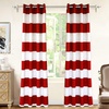 image:imageDriftAway Black Striped Room Darkening Curtains Horizontal Stripe Classic Grommet Drapes for Bedroom Living Room Kitchen Thermal Insulated Window Panels for Holidays DailyRed and White