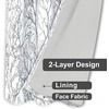 image:imageDriftAway Tree Branch Blackout Curtains Double Layer 84 Inches Long for Bedroom Printed Patterned Classic Thermal Insulated Summer Sound Lined Grommet Drapes for Living Room 2 Panels BlackWhiteGrey