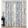 image:imageDriftAway Tree Branch Blackout Curtains Double Layer 84 Inches Long for Bedroom Printed Patterned Classic Thermal Insulated Summer Sound Lined Grommet Drapes for Living Room 2 Panels BlackWhiteLinen Blue