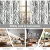 image:imageDriftAway Tree Branch Blackout Curtains Double Layer 84 Inches Long for Bedroom Printed Patterned Classic Thermal Insulated Summer Sound Lined Grommet Drapes for Living Room 2 Panels BlackWhiteLinen Gray