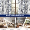 image:imageDriftAway Tree Branch Blackout Curtains Double Layer 84 Inches Long for Bedroom Printed Patterned Classic Thermal Insulated Summer Sound Lined Grommet Drapes for Living Room 2 Panels BlackWhiteLinen Blue