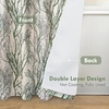 image:imageDriftAway Tree Branch Blackout Curtains Double Layer 84 Inches Long for Bedroom Printed Patterned Classic Thermal Insulated Summer Sound Lined Grommet Drapes for Living Room 2 Panels BlackWhiteLinen Loden Green