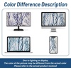 image:imageDriftAway Tree Branch Blackout Curtains Double Layer 84 Inches Long for Bedroom Printed Patterned Classic Thermal Insulated Summer Sound Lined Grommet Drapes for Living Room 2 Panels BlackWhiteLinen Blue