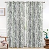 image:imageDriftAway Tree Branch Blackout Curtains Double Layer 84 Inches Long for Bedroom Printed Patterned Classic Thermal Insulated Summer Sound Lined Grommet Drapes for Living Room 2 Panels BlackWhiteLinen Loden Green