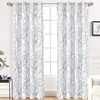 image:imageDriftAway Tree Branch Blackout Curtains Double Layer 84 Inches Long for Bedroom Printed Patterned Classic Thermal Insulated Summer Sound Lined Grommet Drapes for Living Room 2 Panels BlackWhiteGrey
