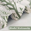 image:imageDriftAway Tree Branch Blackout Curtains Double Layer 84 Inches Long for Bedroom Printed Patterned Classic Thermal Insulated Summer Sound Lined Grommet Drapes for Living Room 2 Panels BlackWhiteLinen Loden Green