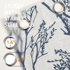 image:imageDriftAway Tree Branch Blackout Curtains Double Layer 84 Inches Long for Bedroom Printed Patterned Classic Thermal Insulated Summer Sound Lined Grommet Drapes for Living Room 2 Panels BlackWhiteLinen Blue