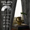 image:imageDriftAway Tree Branch Blackout Curtains Double Layer 84 Inches Long for Bedroom Printed Patterned Classic Thermal Insulated Summer Sound Lined Grommet Drapes for Living Room 2 Panels BlackWhiteLinen Loden Green