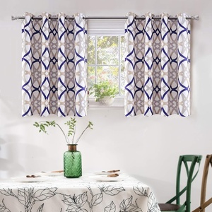 image:imageDriftAway Alexander Blackout Curtains for Living Room Linen Blend Pattern Match Thermal Insulated Room Darkening Geo Moroccan Mid Century Back Tab Bedroom Drapes 2 Panels 52 x 84 Inch Linen NavyG Navy Gray