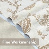image:imageDriftAway Freda Jacobean Floral Linen Blend Blackout Thermal Insulated Energy Saving Privacy Window Linen Curtain Valance Rod Pocket 2 Layers Single 52 Inch by 18 Inch Plus 2 Inch Header Vintage BlueTaupe