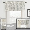 image:imageDriftAway Freda Jacobean Floral Linen Blend Blackout Thermal Insulated Energy Saving Privacy Window Linen Curtain Valance Rod Pocket 2 Layers Single 52 Inch by 18 Inch Plus 2 Inch Header Vintage BlueGrey