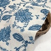 image:imageDriftAway Freda Jacobean Floral Linen Blend Blackout Thermal Insulated Energy Saving Privacy Window Linen Curtain Valance Rod Pocket 2 Layers Single 52 Inch by 18 Inch Plus 2 Inch Header Vintage BlueBlue