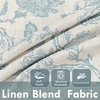 image:imageDriftAway Freda Jacobean Floral Linen Blend Blackout Thermal Insulated Energy Saving Privacy Window Linen Curtain Valance Rod Pocket 2 Layers Single 52 Inch by 18 Inch Plus 2 Inch Header Vintage BlueVintage Blue