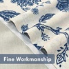 image:imageDriftAway Freda Jacobean Floral Linen Blend Blackout Thermal Insulated Energy Saving Privacy Window Linen Curtain Valance Rod Pocket 2 Layers Single 52 Inch by 18 Inch Plus 2 Inch Header Vintage BlueNavy