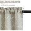 image:imageDriftAway Freda Jacobean Floral Linen Blend Blackout Thermal Insulated Energy Saving Privacy Window Linen Curtain Valance Rod Pocket 2 Layers Single 52 Inch by 18 Inch Plus 2 Inch Header Vintage BlueCrochetbeige