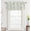 image:imageDriftAway Freda Jacobean Floral Linen Blend Blackout Thermal Insulated Energy Saving Privacy Window Linen Curtain Valance Rod Pocket 2 Layers Single 52 Inch by 18 Inch Plus 2 Inch Header Vintage BlueVintage Blue