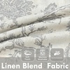 image:imageDriftAway Freda Jacobean Floral Linen Blend Blackout Thermal Insulated Energy Saving Privacy Window Linen Curtain Valance Rod Pocket 2 Layers Single 52 Inch by 18 Inch Plus 2 Inch Header Vintage BlueGrey