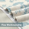 image:imageDriftAway Freda Jacobean Floral Linen Blend Blackout Thermal Insulated Energy Saving Privacy Window Linen Curtain Valance Rod Pocket 2 Layers Single 52 Inch by 18 Inch Plus 2 Inch Header Vintage BlueVintage Blue