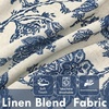image:imageDriftAway Freda Jacobean Floral Linen Blend Blackout Thermal Insulated Energy Saving Privacy Window Linen Curtain Valance Rod Pocket 2 Layers Single 52 Inch by 18 Inch Plus 2 Inch Header Vintage BlueNavy