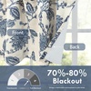 image:imageDriftAway Freda Jacobean Floral Linen Blend Blackout Thermal Insulated Energy Saving Privacy Window Linen Curtain Valance Rod Pocket 2 Layers Single 52 Inch by 18 Inch Plus 2 Inch Header Vintage BlueNavy