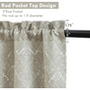 image:imageDriftAway Freda Jacobean Floral Linen Blend Blackout Thermal Insulated Energy Saving Privacy Window Linen Curtain Valance Rod Pocket 2 Layers Single 52 Inch by 18 Inch Plus 2 Inch Header Vintage BlueCrochetbeige