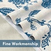 image:imageDriftAway Freda Jacobean Floral Linen Blend Blackout Thermal Insulated Energy Saving Privacy Window Linen Curtain Valance Rod Pocket 2 Layers Single 52 Inch by 18 Inch Plus 2 Inch Header Vintage BlueBlue