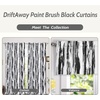 image:imageDriftAway Paint Brush Watercolor Lined Thermal Insulated Blackout Window Curtain Valance Rod Pocket Black Gray Ink Stripe Pattern 2 Layers 52 Inch by 18 Inch Plus 2 Inch Header 1 PackBlack Gray
