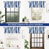 image:imageDriftAway Paint Brush Watercolor Lined Thermal Insulated Blackout Window Curtain Valance Rod Pocket Black Gray Ink Stripe Pattern 2 Layers 52 Inch by 18 Inch Plus 2 Inch Header 1 PackNavy Blue