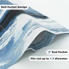 image:imageDriftAway Paint Brush Watercolor Lined Thermal Insulated Blackout Window Curtain Valance Rod Pocket Black Gray Ink Stripe Pattern 2 Layers 52 Inch by 18 Inch Plus 2 Inch Header 1 PackNavy Blue