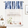 image:imageDriftAway Paint Brush Watercolor Lined Thermal Insulated Blackout Window Curtain Valance Rod Pocket Black Gray Ink Stripe Pattern 2 Layers 52 Inch by 18 Inch Plus 2 Inch Header 1 PackNavy Blue