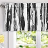 image:imageDriftAway Paint Brush Watercolor Lined Thermal Insulated Blackout Window Curtain Valance Rod Pocket Black Gray Ink Stripe Pattern 2 Layers 52 Inch by 18 Inch Plus 2 Inch Header 1 PackBlack Gray