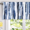 image:imageDriftAway Paint Brush Watercolor Lined Thermal Insulated Blackout Window Curtain Valance Rod Pocket Black Gray Ink Stripe Pattern 2 Layers 52 Inch by 18 Inch Plus 2 Inch Header 1 PackNavy Blue