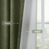 image:imageDriftAway 100 Blackout Linen Curtains for Bedroom 84 Inches Long Drape Farmhouse Thermal Insulated 3 Inch Rod Pocket Back Tab Full Light Blocking 2 Panels for Living Room NurseryOlive Green