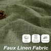 image:imageDriftAway 100 Blackout Linen Curtains for Bedroom 84 Inches Long Drape Farmhouse Thermal Insulated 3 Inch Rod Pocket Back Tab Full Light Blocking 2 Panels for Living Room NurseryOlive Green