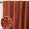 image:imageDriftAway 100 Blackout Linen Curtains for Bedroom 84 Inches Long Drape Farmhouse Thermal Insulated 3 Inch Rod Pocket Back Tab Full Light Blocking 2 Panels for Living Room NurseryBurnt Orange