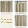 image:imageDriftAway 100 Blackout Linen Curtains for Bedroom 84 Inches Long Drape Farmhouse Thermal Insulated 3 Inch Rod Pocket Back Tab Full Light Blocking 2 Panels for Living Room NurseryLight Khaki Llinen