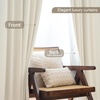 image:imageDriftAway 100 Blackout Linen Curtains for Bedroom 84 Inches Long Drape Farmhouse Thermal Insulated 3 Inch Rod Pocket Back Tab Full Light Blocking 2 Panels for Living Room NurseryLight Linen