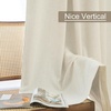image:imageDriftAway 100 Blackout Linen Curtains for Bedroom 84 Inches Long Drape Farmhouse Thermal Insulated 3 Inch Rod Pocket Back Tab Full Light Blocking 2 Panels for Living Room NurseryLight Linen