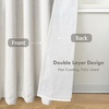 image:imageDriftAway 100 Blackout Linen Curtains for Bedroom 84 Inches Long Drape Farmhouse Thermal Insulated 3 Inch Rod Pocket Back Tab Full Light Blocking 2 Panels for Living Room NurseryCream Linen