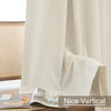 image:imageDriftAway 100 Blackout Linen Curtains for Bedroom 84 Inches Long Drape Farmhouse Thermal Insulated 3 Inch Rod Pocket Back Tab Full Light Blocking 2 Panels for Living Room NurseryLight Linen
