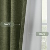 image:imageDriftAway 100 Blackout Linen Curtains for Bedroom 84 Inches Long Drape Farmhouse Thermal Insulated 3 Inch Rod Pocket Back Tab Full Light Blocking 2 Panels for Living Room NurseryOlive Green