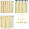 image:imageDriftAway 100 Blackout Linen Curtains for Bedroom 84 Inches Long Drape Farmhouse Thermal Insulated 3 Inch Rod Pocket Back Tab Full Light Blocking 2 Panels for Living Room NurseryYellow