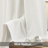 image:imageDriftAway 100 Blackout Linen Curtains for Bedroom 84 Inches Long Drape Farmhouse Thermal Insulated 3 Inch Rod Pocket Back Tab Full Light Blocking 2 Panels for Living Room NurseryCream Linen