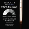 image:imageDriftAway 100 Blackout Linen Curtains for Bedroom 84 Inches Long Drape Farmhouse Thermal Insulated 3 Inch Rod Pocket Back Tab Full Light Blocking 2 Panels for Living Room NurseryCream Linen