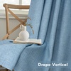 image:imageDriftAway 100 Blackout Linen Curtains for Bedroom 84 Inches Long Drape Farmhouse Thermal Insulated 3 Inch Rod Pocket Back Tab Full Light Blocking 2 Panels for Living Room NurseryDusty Blue