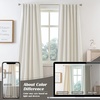 image:imageDriftAway 100 Blackout Linen Curtains for Bedroom 84 Inches Long Drape Farmhouse Thermal Insulated 3 Inch Rod Pocket Back Tab Full Light Blocking 2 Panels for Living Room NurseryCream Linen